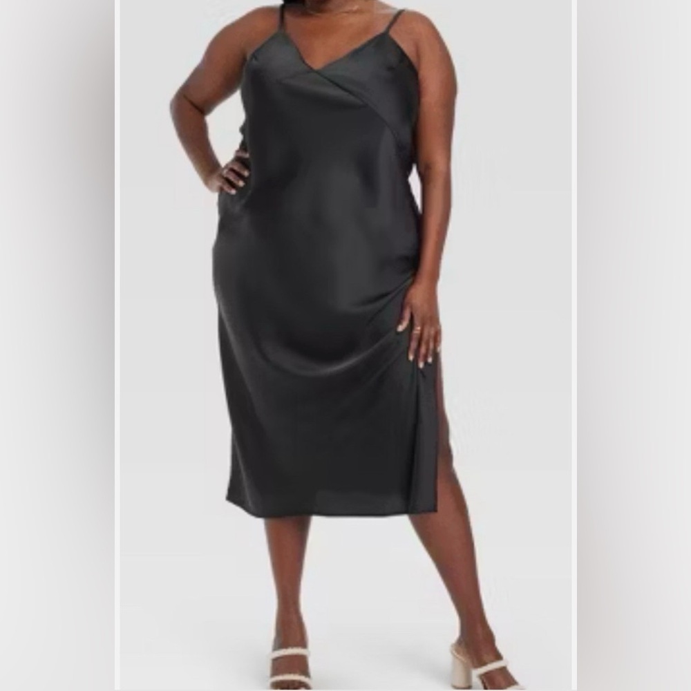 A New Day Women’s Midi Slip Dress Size 2X - Picture 2 of 6